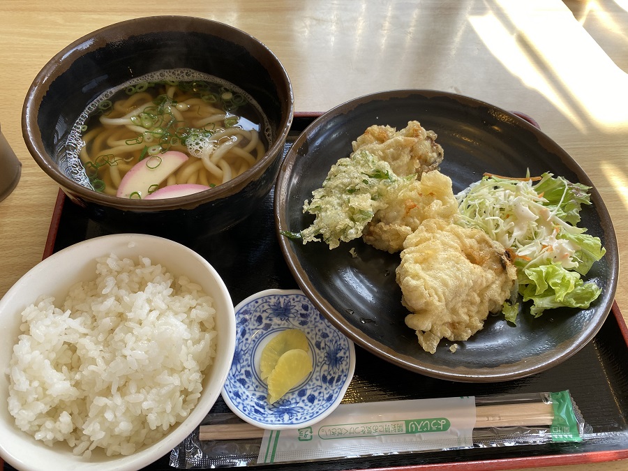 江田島市のにしむら庵のかき天定食