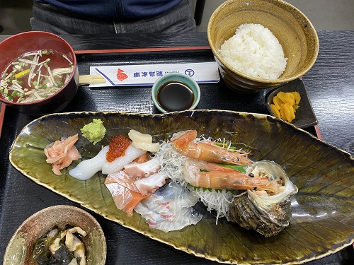 能島水軍の刺身定食