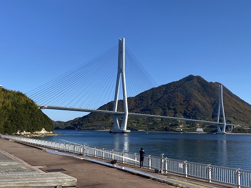 しまなみ海道　道の駅たたらから見る橋の風景