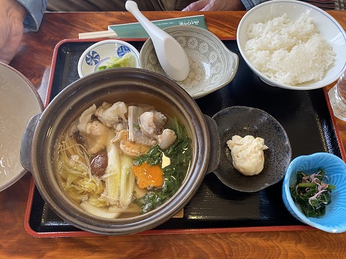 日替わり定食のアンコウ鍋