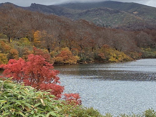 紅葉美しい須川湖