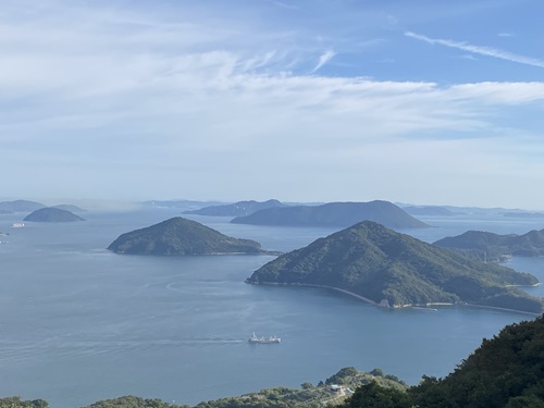 第一駐車場からの海と島の風景