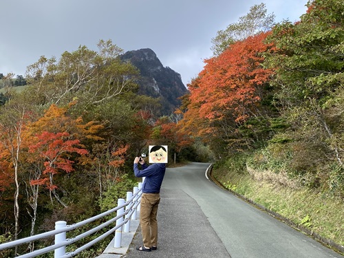 UFOラインで写真をとる夫さん