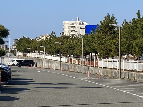 大蔵海岸東駐車場の全景