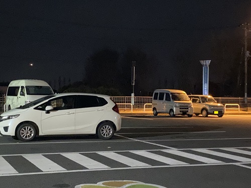 道の駅たまつくりの夜間の駐車場