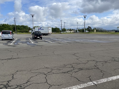 道の駅みねはまの道路側駐車場