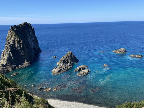 島武意海岸の積丹ブルー