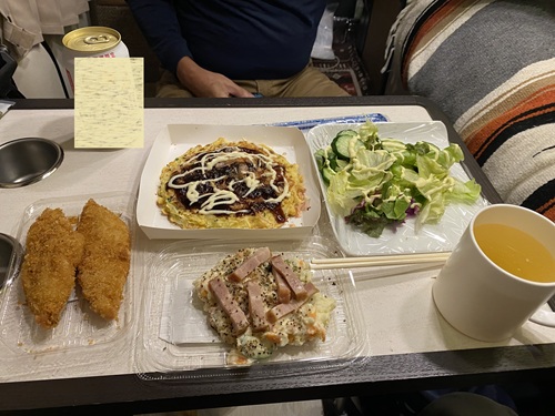 道の駅サロマ湖で食べた晩御飯