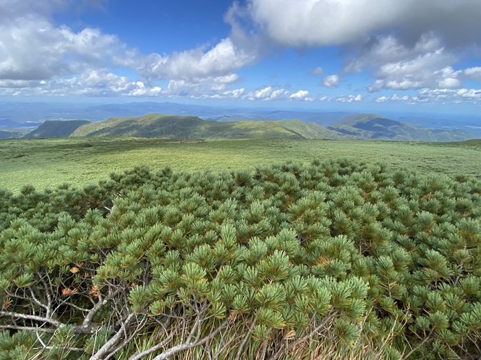 函岳山頂から見える開けた風景