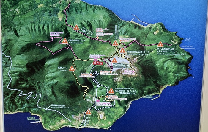 現地のコース紹介の案内看板