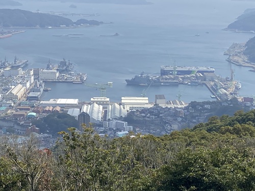 展望台から見える佐世保港