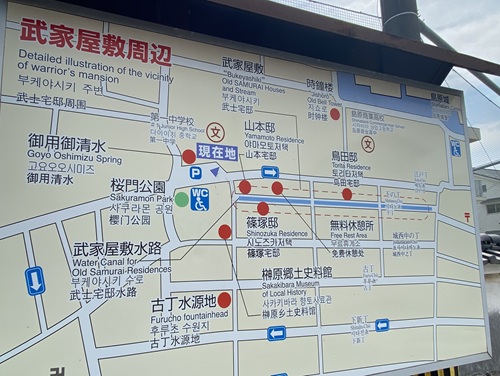 島原武家屋敷の案内地図
