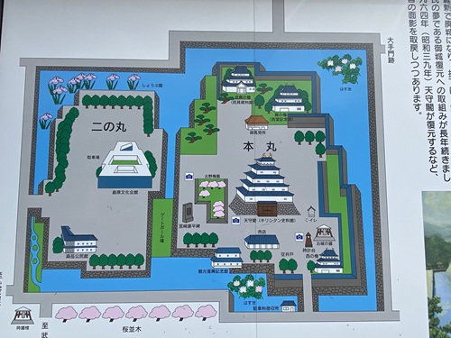 島原城の地図