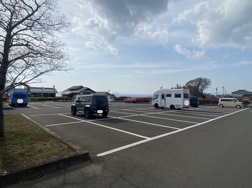 道の駅ひまわりの駐車場の様子