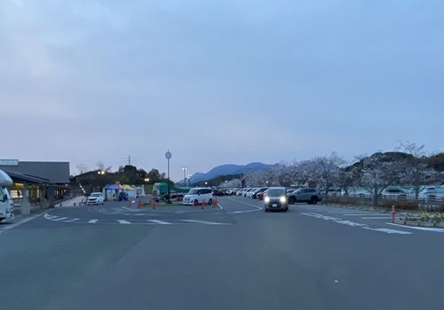 道の駅おおとうの駐車場全景