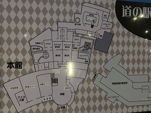 きつれがわ温泉の内部の地図