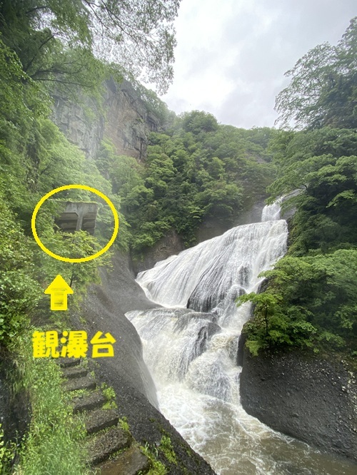 第一観瀑台と袋田の滝