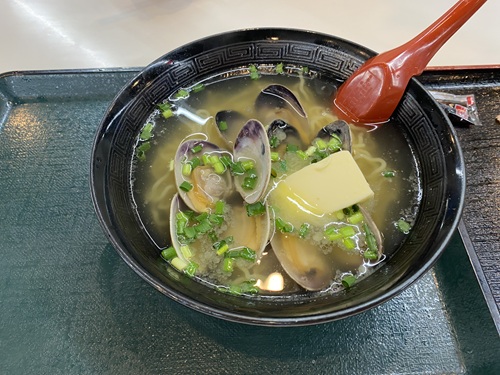 松島さかな市場で購入したアサリバターラーメン