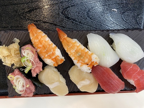 松島さかな市場で購入した寿司