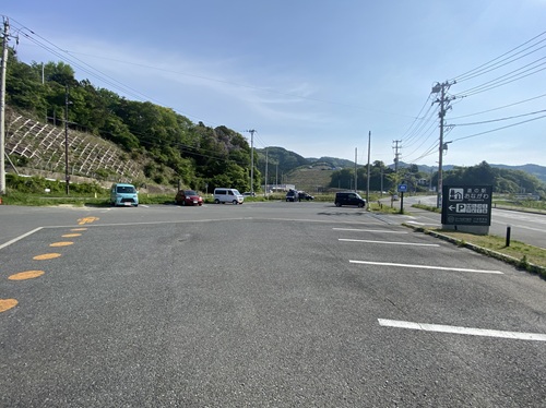 ハマテラスの海が見える駐車場