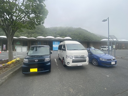 道の駅上品の郷の実際にクルマを停めた位置
