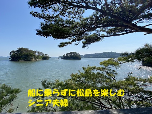 船に乗らずに松島を楽しむシニア夫婦