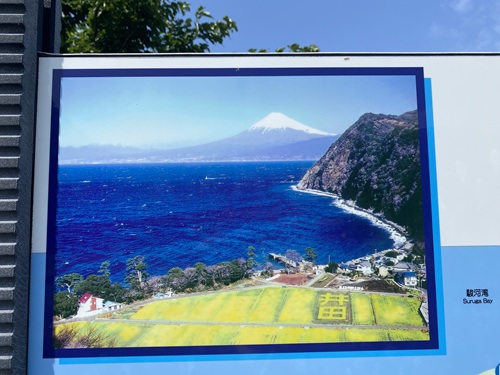 煌めきの丘にある富士山が見えるイラスト