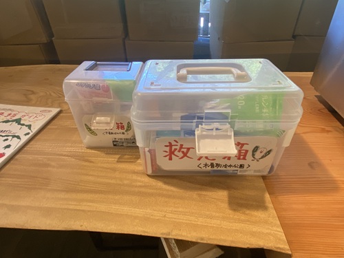 センターハウスにある救急箱