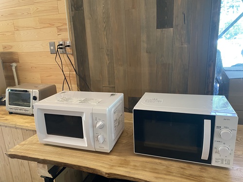 センターハウスにある電子レンジ