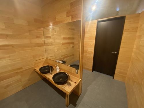 アルパインの中のトイレ洗面台