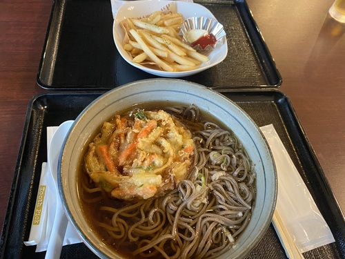 みはらしの湯のかき揚げ蕎麦