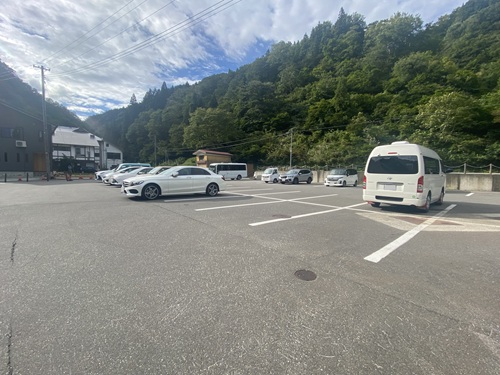 清津峡第一駐車場の様子