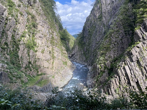 パノラマステーションから見える清津峡の絶景