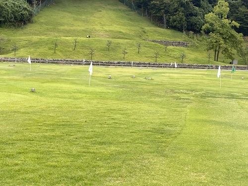 綺麗な天然芝のパターゴルフ場