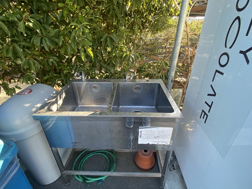 仏生山の森の外に設置してある水道