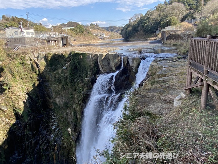 雄川の滝の上流からの眺め