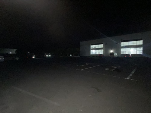 夜の道の駅喜入の駐車場