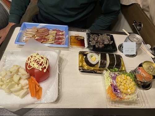 関之尾の滝で食べた晩御飯
