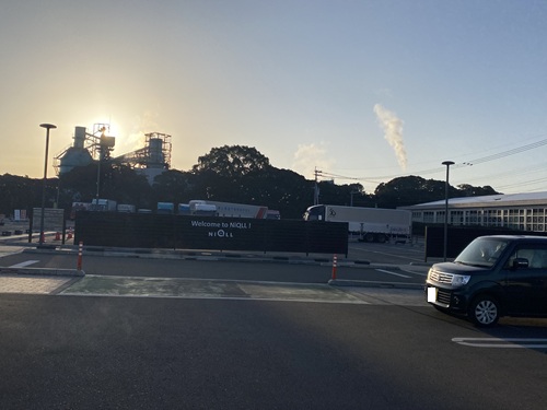 道の駅都城の駐車場奥の大型車スペース
