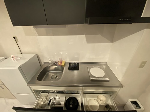 CoCoParkの流し台と電磁調理器