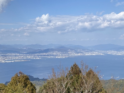 宮島弥山の山頂からの風景