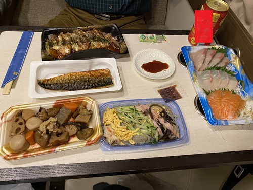 晴海臨海公園の駐車場で食べた晩御飯