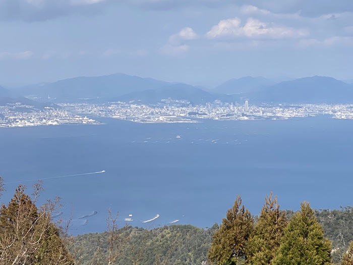 弥山山頂から見える広島の風景