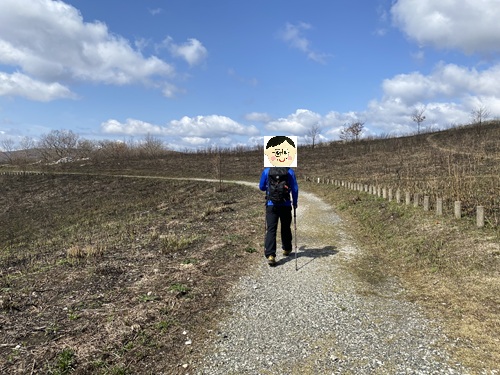 長者ヶ森から良悟松に向かう道