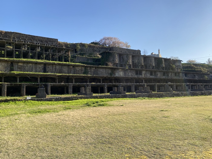 北沢浮遊選鉱場跡の様子