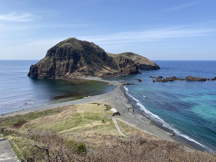 海の道が出来た二ツ亀
